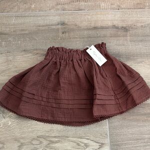 Rylee + Cru Terracotta Skirt with Elastic Waist